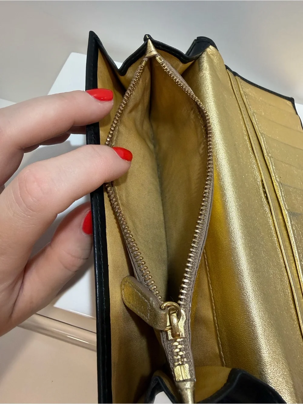 Salvatore Ferragamo Black Bow Studded Wallet